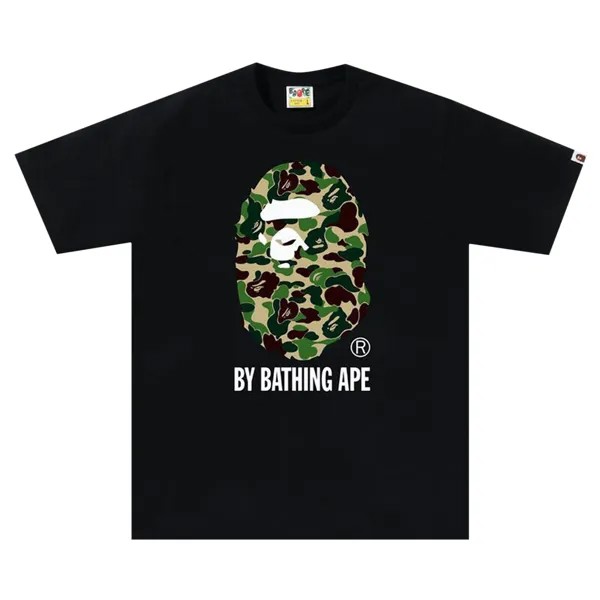 Футболка BAPE ABC Camo By Bathing Ape, цвет черный/зеленый