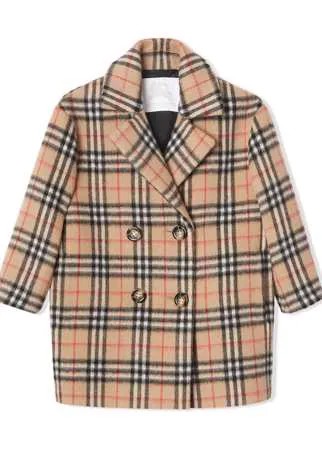 Burberry Kids бушлат в клетку Vintage Check