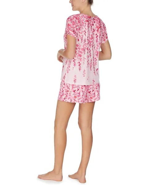 Пижамный комплект Donna Karan Short Sleeve Boxer Pajama Set, цвет Rose Floral