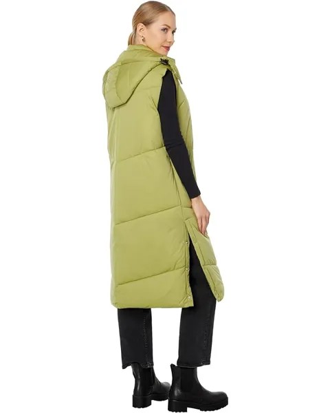 Утепленный жилет Avec Les Filles Hooded Maxi Puffer Vest, цвет Fern