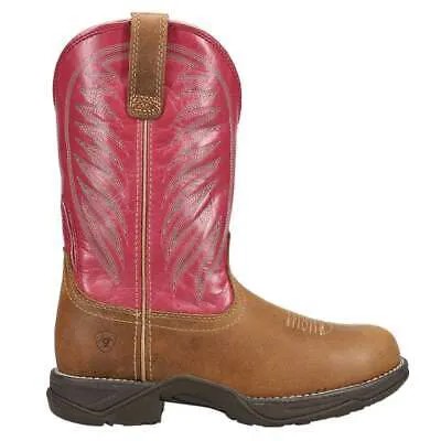 Женские ковбойские розовые повседневные ботинки Ariat Anthem Ii с круглым носком 10044418