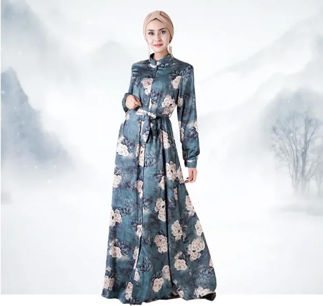 Малайзия скромное Макси платье Jalabiya кафтан мусульманская Мода Турция Vestido Largo Mujer Elbise исламские платья халат Longue Arabe