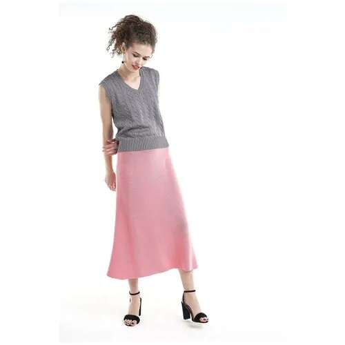 Юбка в рубчик MIRSTORES 29817253 Розовый 42-44