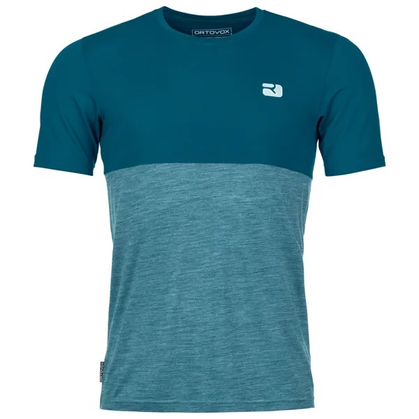 Рубашка из мериноса Ortovox 150 Cool Logo T Shirt, цвет Petrol Blue