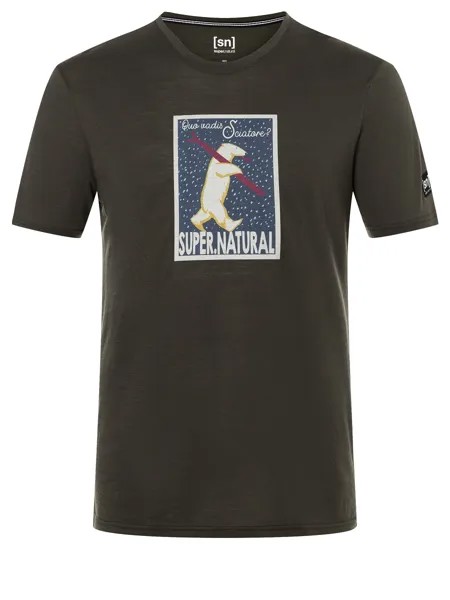 Рубашка super.natural Merino T Shirt, черный