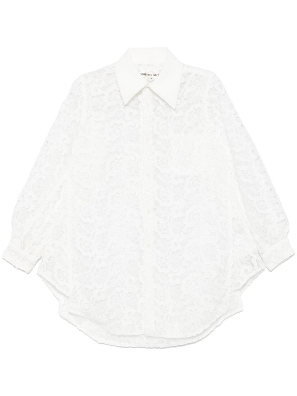 Кружевная рубашка Comme Des Garçons, белый