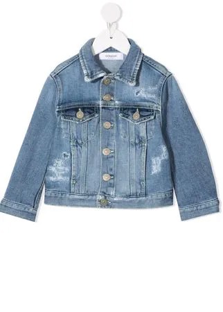 Dondup Kids джинсовая куртка с эффектом потертости