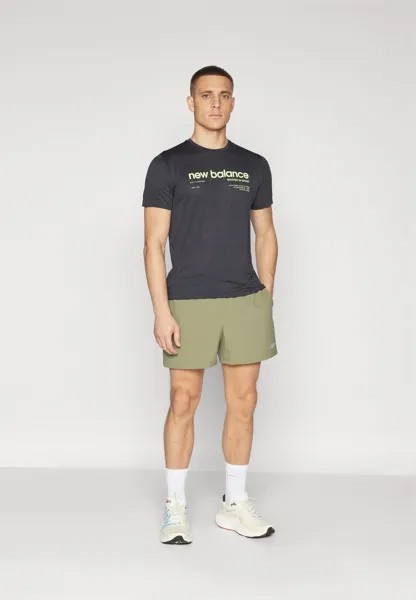 Спортивные шорты Short Brief New Balance, тёмный оливин