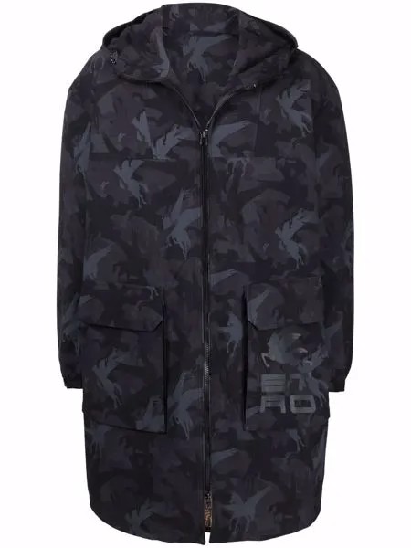 ETRO camouflage hooded parka coat