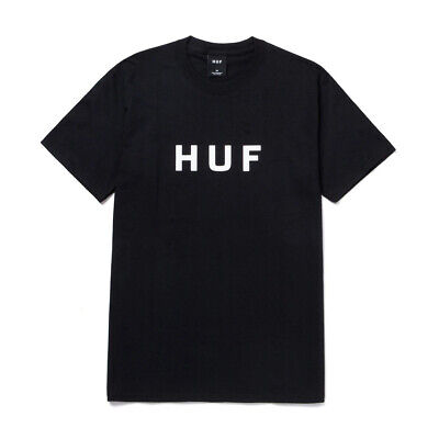 Футболка с коротким рукавом HUF Worldwide Essentials OG Logo (черная)