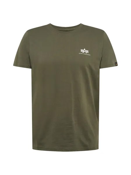 Футболка стандартного кроя Alpha Industries, оливковое