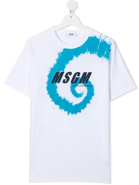 MSGM Kids футболка с принтом тай-дай