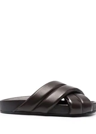 Jil Sander шлепанцы с перекрестными ремешками
