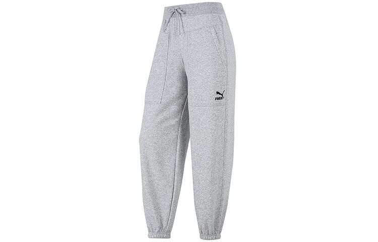 Трикотажные спортивные штаны женские серые Puma