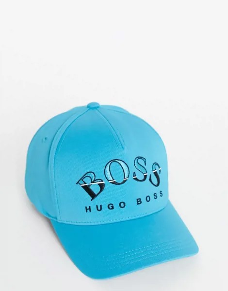 Синяя кепка с логотипом BOSS-Голубой
