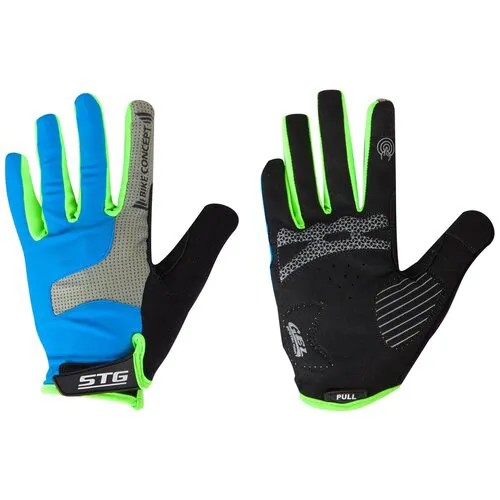 Перчатки STG AL-05-1871 синие/серые/черные/зеленые полноразмерные L