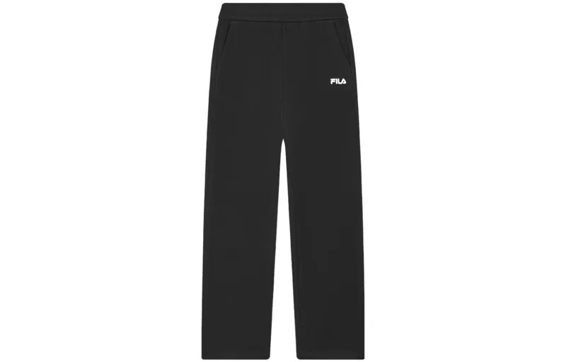 Трикотажные спортивные штаны женские, цвет черный как смоль Fila