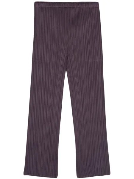 Pleats Please Issey Miyake укороченные брюки прямого кроя, фиолетовый
