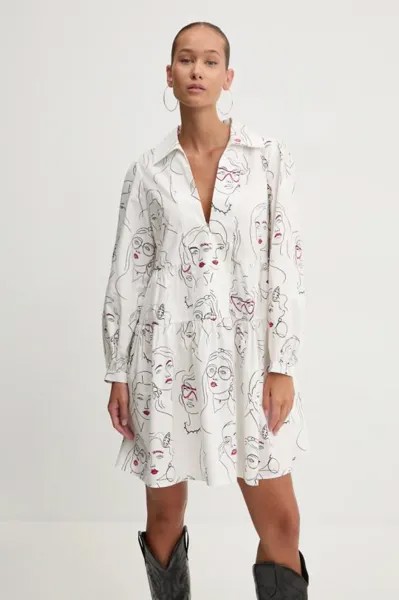 LOuiSVILLE платье из хлопка Desigual, белый
