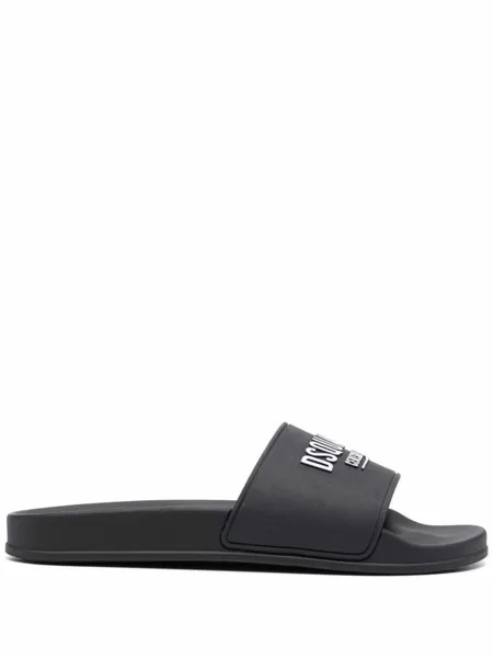 Dsquared2 шлепанцы с логотипом, черный