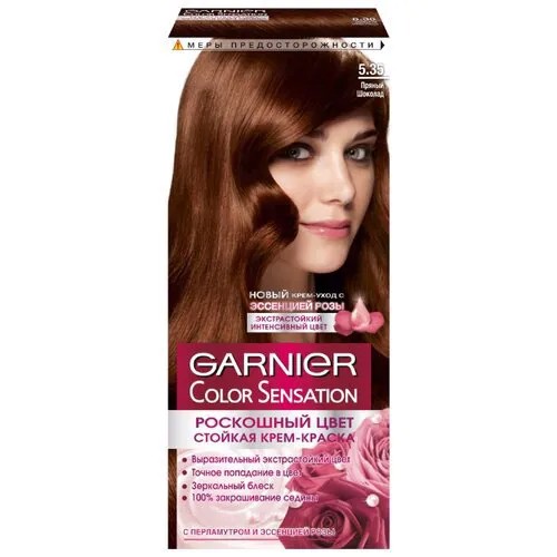 GARNIER Color Sensation стойкая крем-краска для волос, 5.35, Пряный шоколад