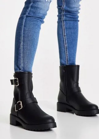 Черные походные ботинки-сапоги ASOS DESIGN Amber-Черный цвет