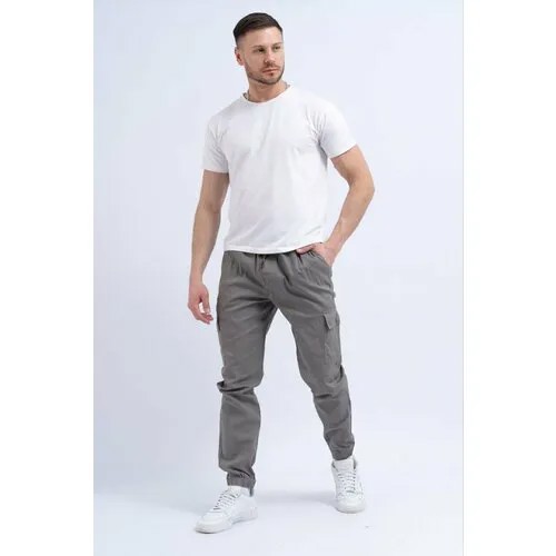 Брюки джоггеры , размер XXXL, светло-серый