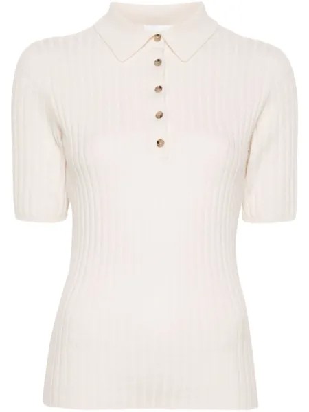 Allude рубашка поло в рубчик, нейтральный цвет