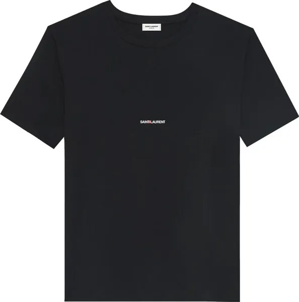 Футболка Saint Laurent Logo T-Shirt 'Noir', черный