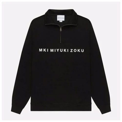 Мужская толстовка MKI Miyuki-Zoku Quarter Zip Sweater чёрный , Размер M