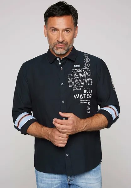 Рубашка Jacquard Camp David, цвет blue navy