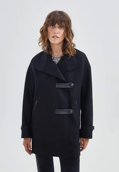 Короткое пальто WITH FAKE DETAILS IKKS, цвет black black