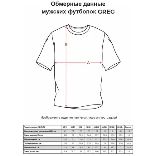 Футболка мужская короткий рукав GREG G146-RM-8002_R (мята м.), Прямой силуэт / Сlassic fit, цвет Зеленый, размер 58