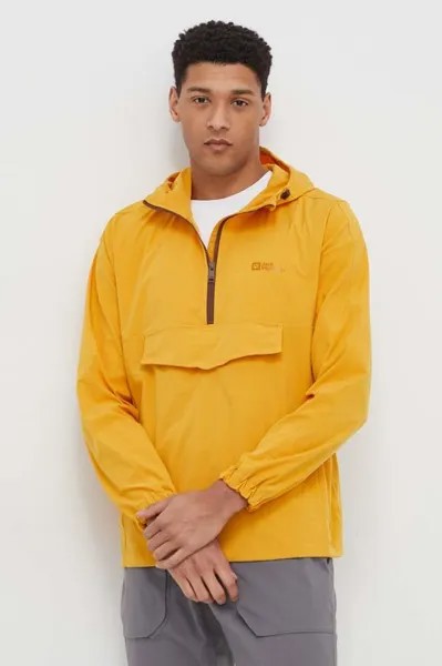 Куртка от дождя Desert Wind с накладным верхом Jack Wolfskin, желтый