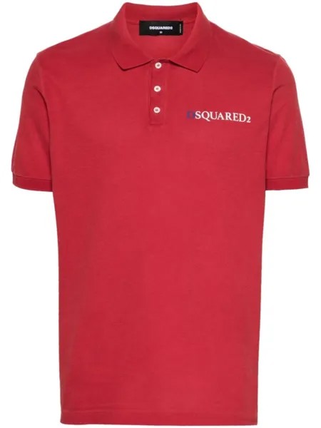 Dsquared2 рубашка поло из ткани пике, красный