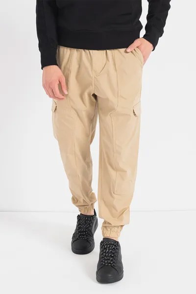 Брюки-Карго с зауженной штаниной Calvin Klein Jeans, бежевый