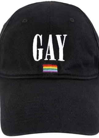 Черная кепка с вышивкой GAY