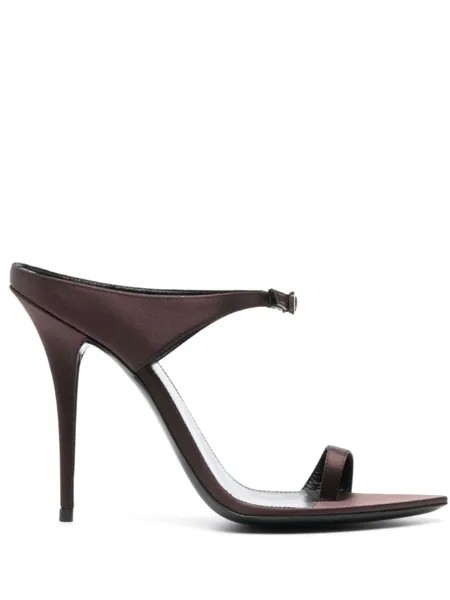 Saint Laurent мюли Dive 110, коричневый