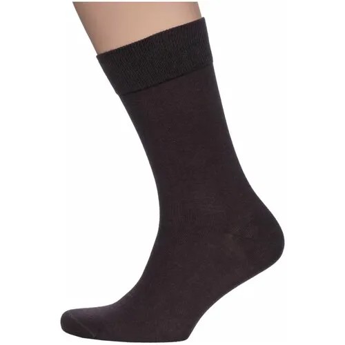 Мужские носки из 100% хлопка Grinston socks (PINGONS) коричневые, размер 29