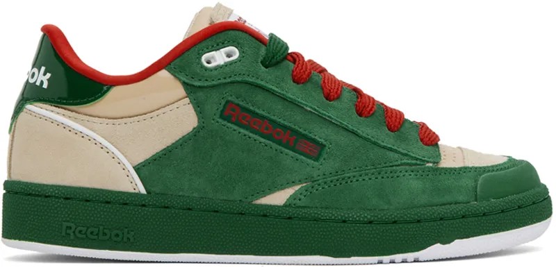 Зелено-бежевые кроссовки Club C Bulc Reebok Classics