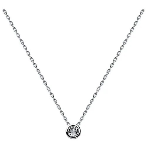 Колье Diamant, белое золото, 585 проба, бриллиант, длина 42 см.