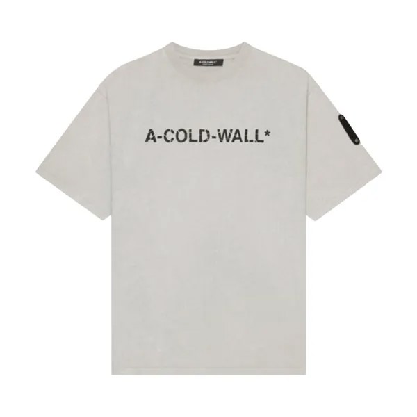 Футболка A-Cold-Wall Overdye Logo T-Shirt, серый