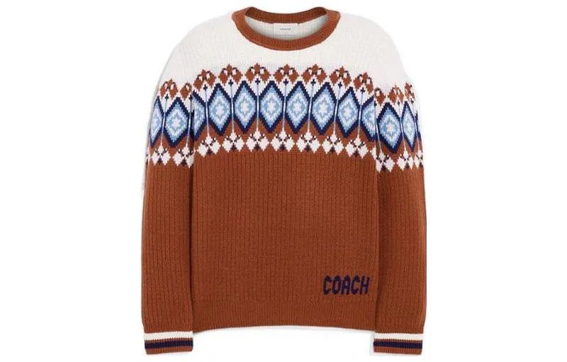 COACH Мужской свитер, цвет Brown