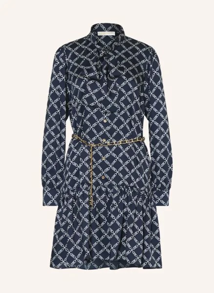 Платье-рубашка с галстуком-бабочкой Michael Kors, белый