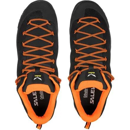 Кожаные походные туфли Wildfire мужские Salewa, цвет Black/Fluo Orange