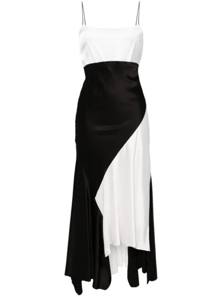 Alice + olivia платье миди Rosa асимметричного кроя, черный