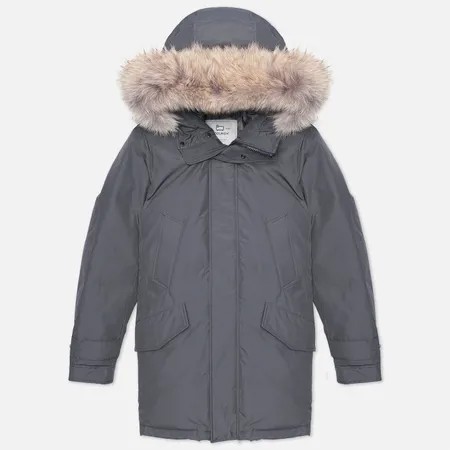 Мужская куртка парка Woolrich Polar High Collar Fur, цвет серый, размер XXL