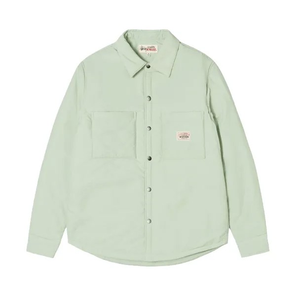 Рубашка Stussy с подкладкой из технического материала, цвет Зеленый