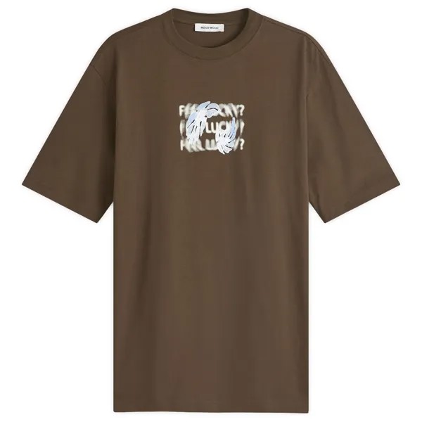 Футболка Wood Wood Haider Lucky T-Shirt, цвет Mahogany