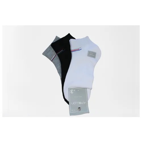 Носки Alina, 6 пар, размер 41-46, белый, серый, черный
